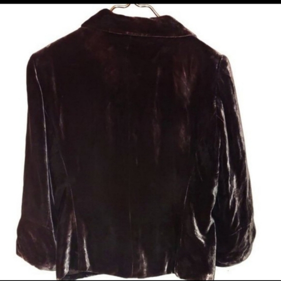 SPENSER JEREMY Silk Blend Velvet Blazer Jacket M Petite - Picture 4 of 5